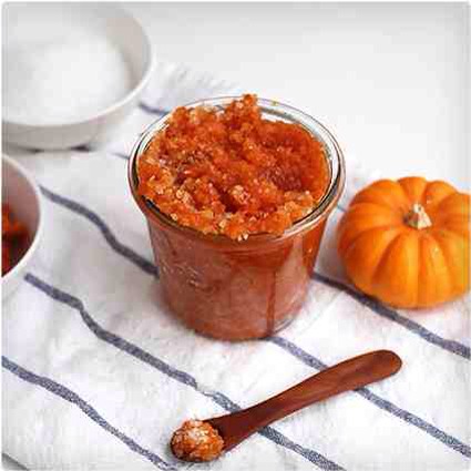 48. Pumpkin-Sugar Body Scrub

Pumpkin and sugar make a great way to get clean and feel refreshed, and this recipe uses organic pumpkin puree so you’re getting the real thing here, and not some artificial pumpkin scent. A bit of almond oil really helps round things out.