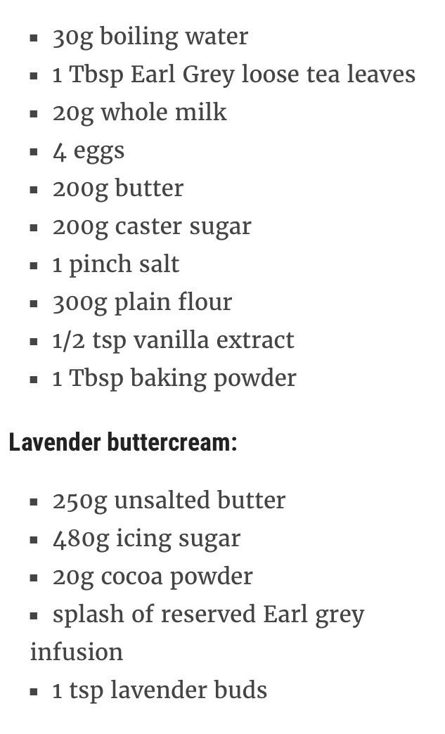Earl Grey Lavender Cake 