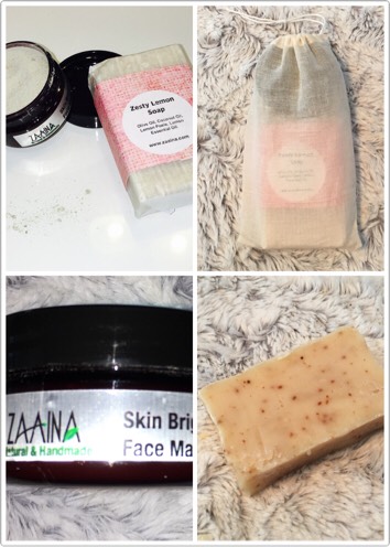 I also received the zesty lemon soap and I am in love! Natural soaps tend to have a hard time lathering, this has no problem and will leave your skin feeling and smelling great. The lemon soap smells just like...lemons! It also has small natural ingredients in it so it exfoliates as you use it!
