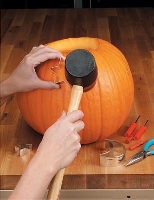 Carve pumpkins! Tap into the pumpkin with a mallet.