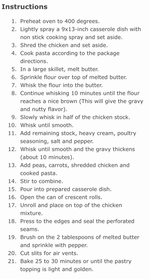 Chicken Noodle Pot Pie Casserole 