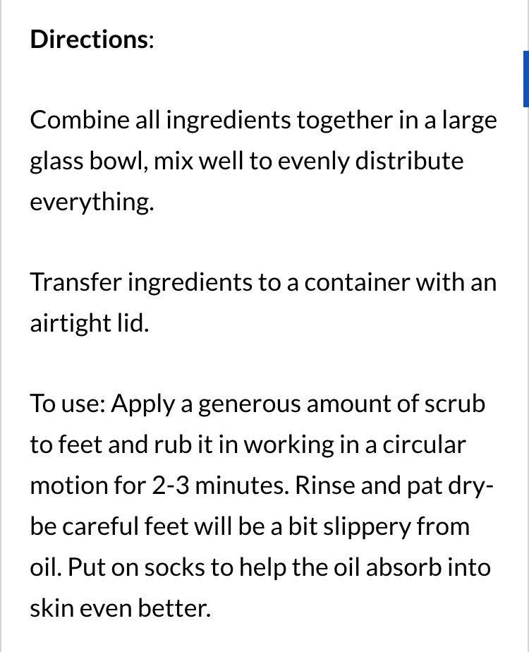 DIY Peppermint Foot Scrub.