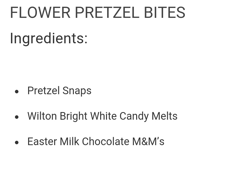 Flower Pretzel Bites!!!