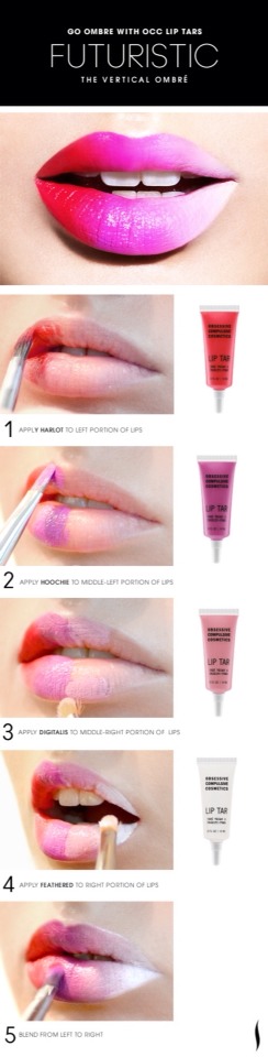 3. The vertical ombré lip