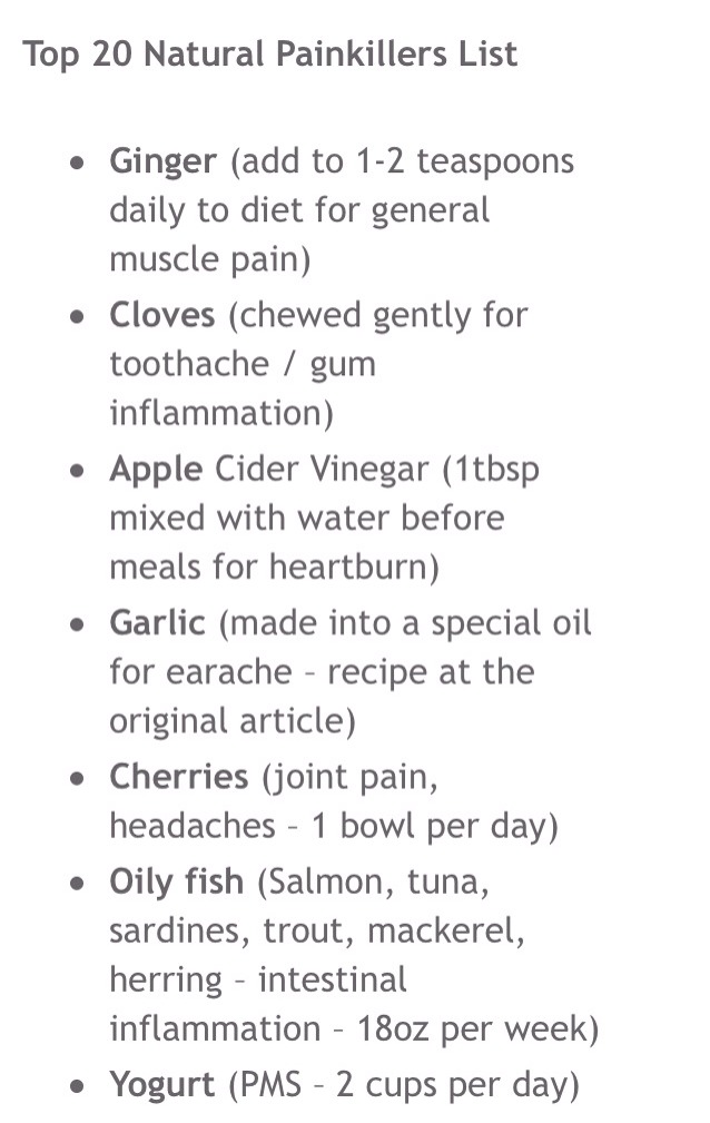 Top 20 Natural Pain Killers In Your Kitchen
