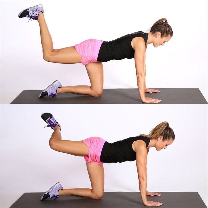 4-Donkey kick pulses
***your leg never touches the floor during the one min***
50/min (per leg)