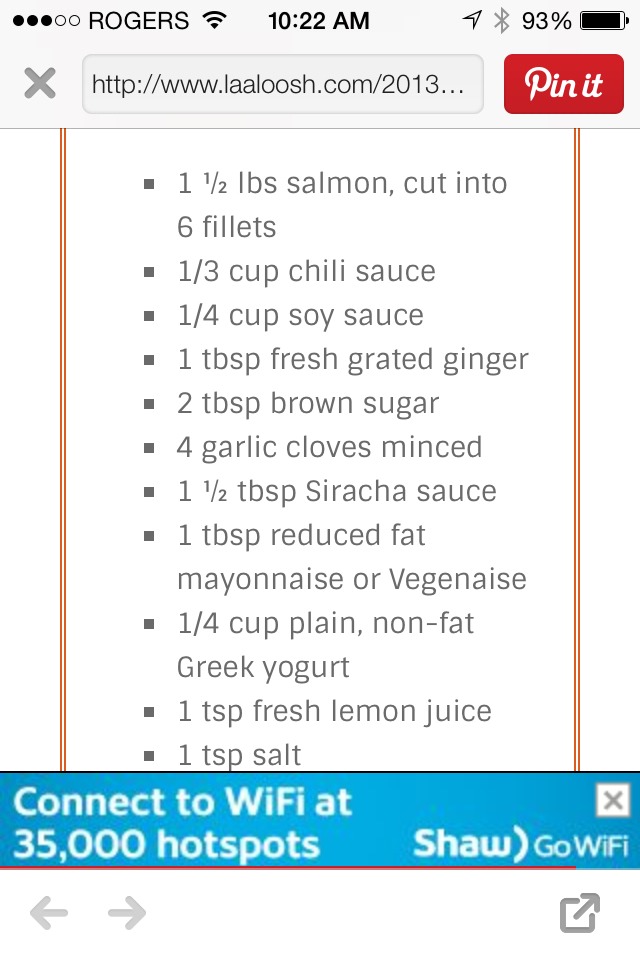Chili Glazed Salmon With Sriracha Cream Sauce