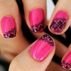 Lace Design Nails