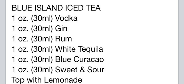 🌟💥Blue Island Iced Tea🍹🍹