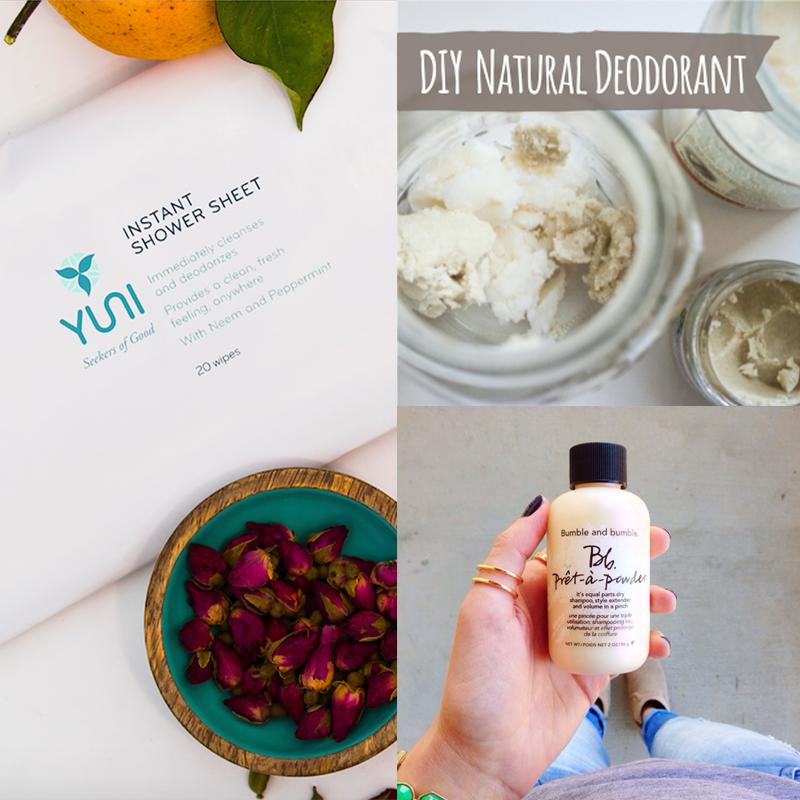 Beauty tip:
I sometimes exercise before work, but I shower only at night. To make sure I smell like I didn't just come from the gym, though, I wipe off with shower sheets, apply DIY deodorant (holla @ avoiding toxins!), and shake dry shampoo through my strands for a fresh style.