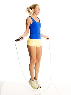 1 minute jump rope (rope is optional)