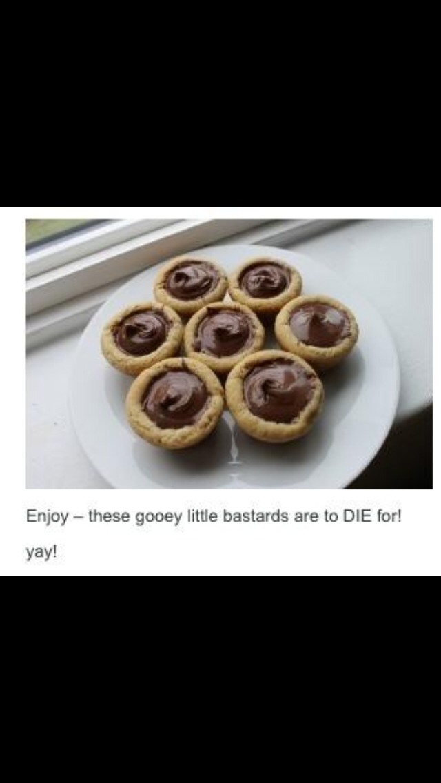 Mini Nutella Cookie Cups! 