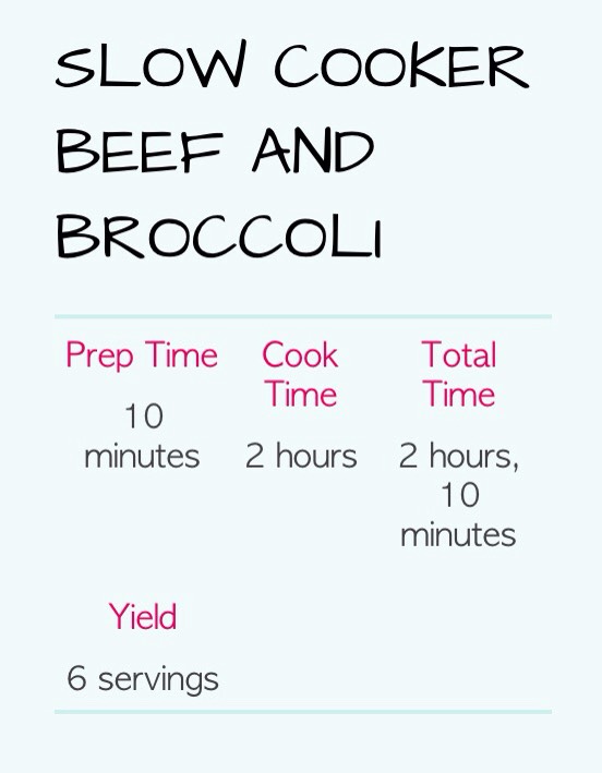 Slow Cooker Beef And Broccoli