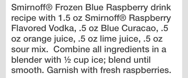 Frozen Blue Raspberry Drink 