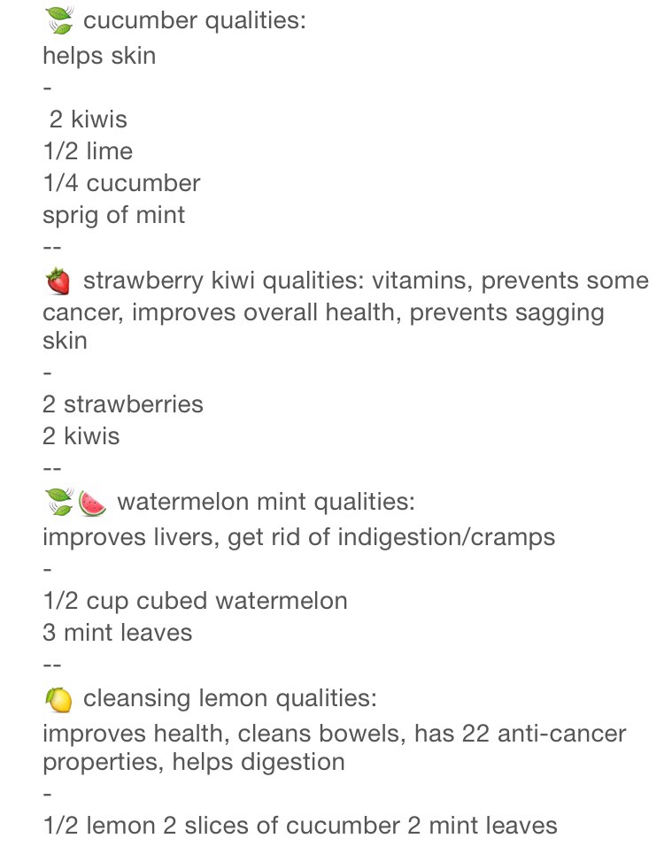 Detox Water Recipes! 
