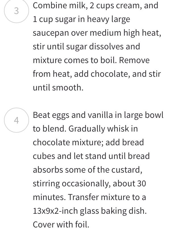 Chocolate bread pudding with bourbon sauce 