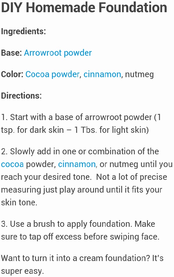 homemade foundation