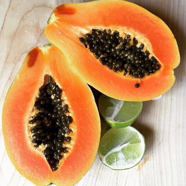 Papayas are always a great fruit to eat while on the beach.