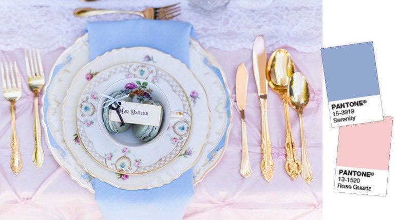 Rose Quartz + Serenity Wedding Inspiration #PantoneContest