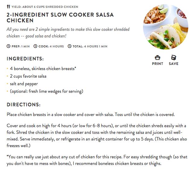 Slow Cooker Salsa Chicken - Only 2 Ingredients!! #tipIt