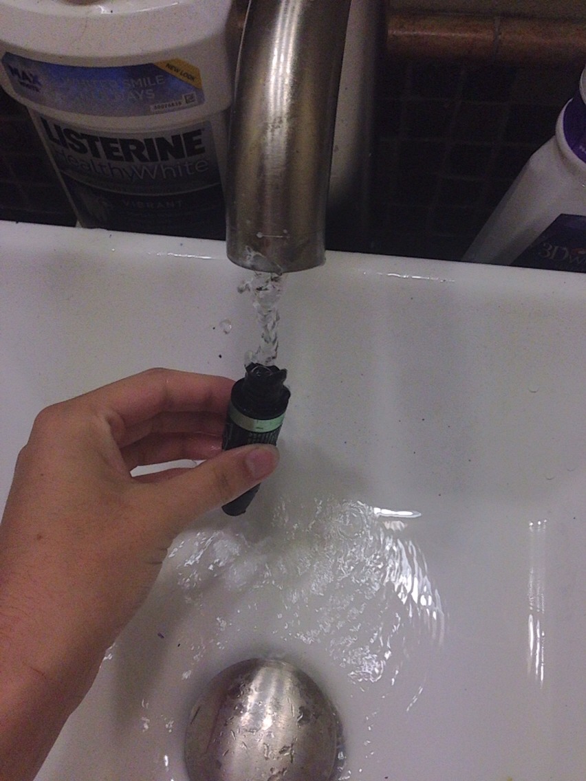 Then, fill the bottle with hot water as well.