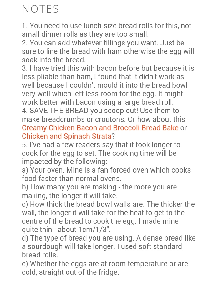 NO WASHING UP HAM,EGG & CHEESE BREAD BOWL♥