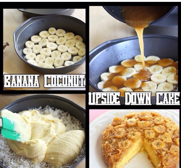 Banana-Coconut upside down cake 