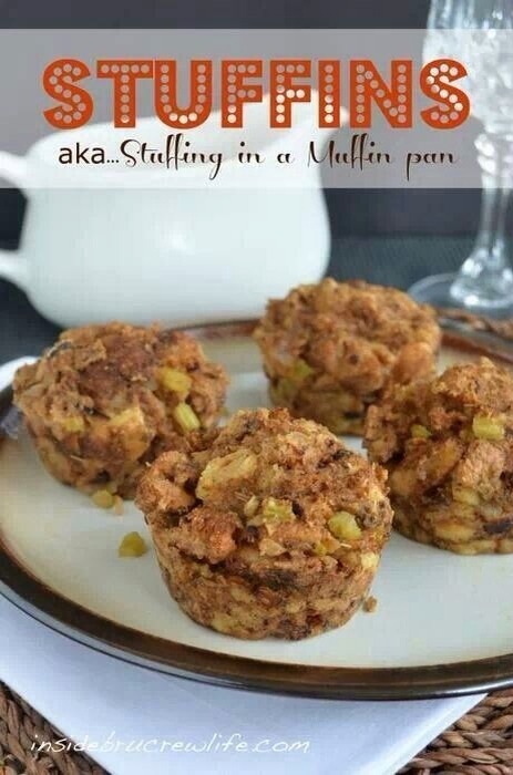 20. Make your stuffing in a muffin pan for easier serving. Genius idea! 
