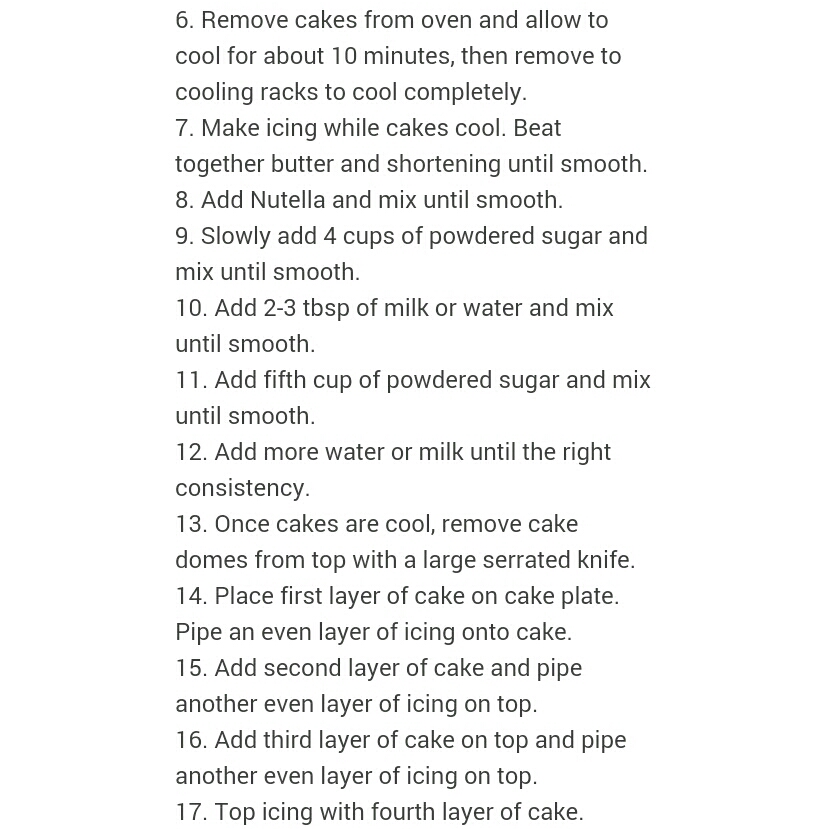 Nutella Chocolate Cake