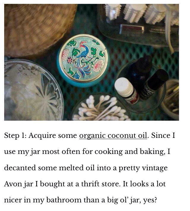 " DIY Coconut Oil Makeup Remover"👌💯
