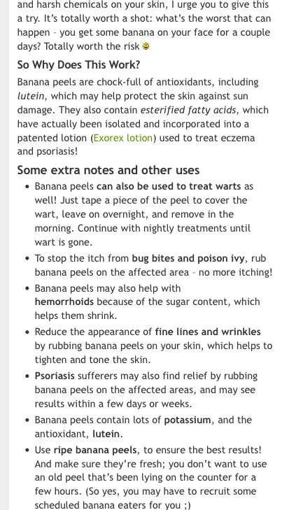 🍌Treat Acne And Other Skin Conditions With Banana Peels🍌