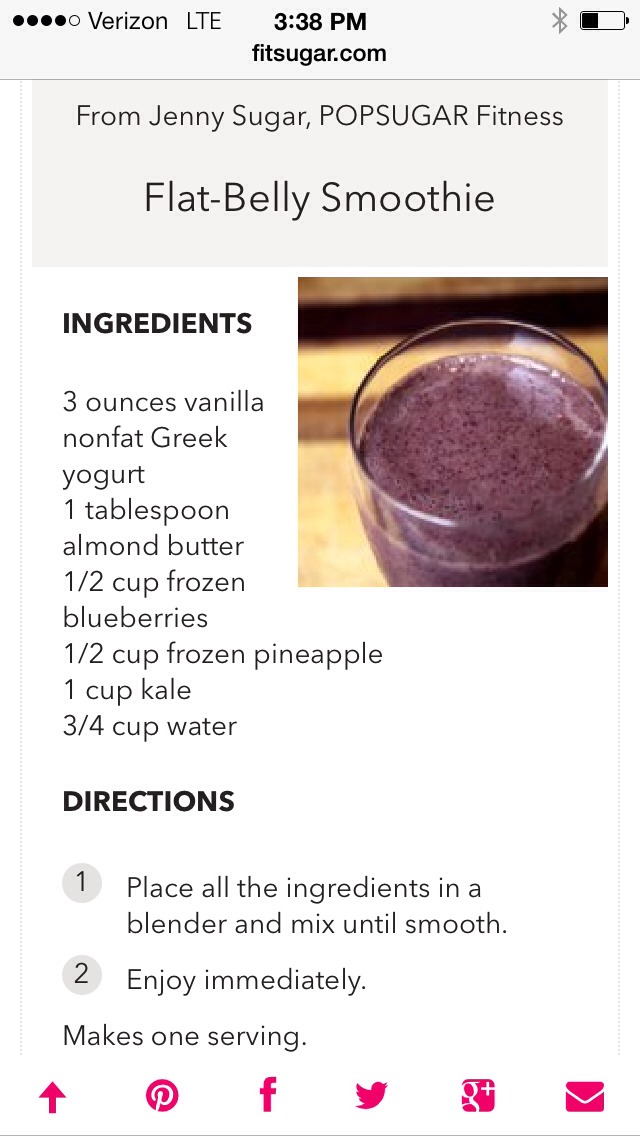 Flat belly smoothie! 😋