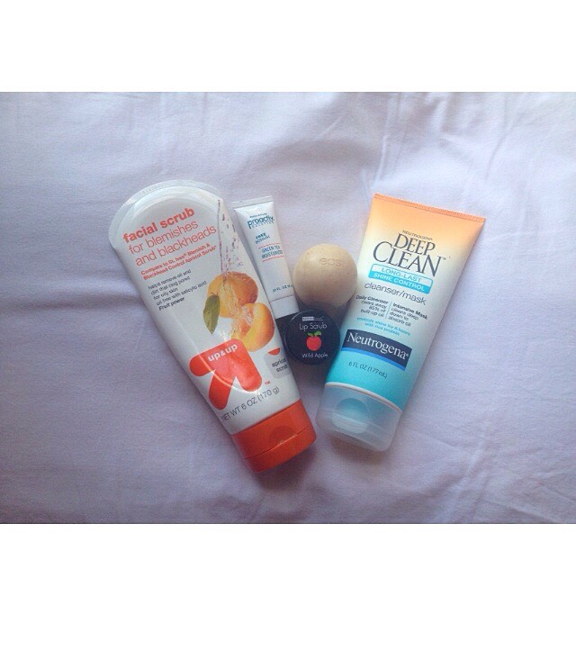 I then wash my face with apricot scrub and my neutrogena 3 minute face mask afterwards. 2-3 times a week I'll use my lip scrub for even softer lips. after all of that is done, I'll apply my green tea moisturizer for a smooth face. (lotion is also good for moisturizing) Then I'll apply some chapstick