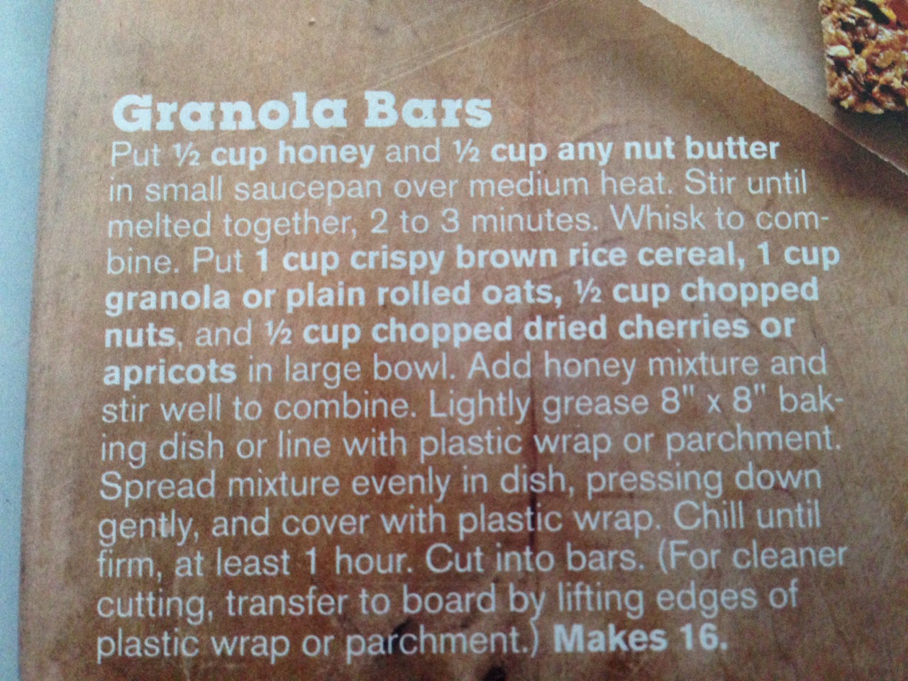 Healthy Granola Bar