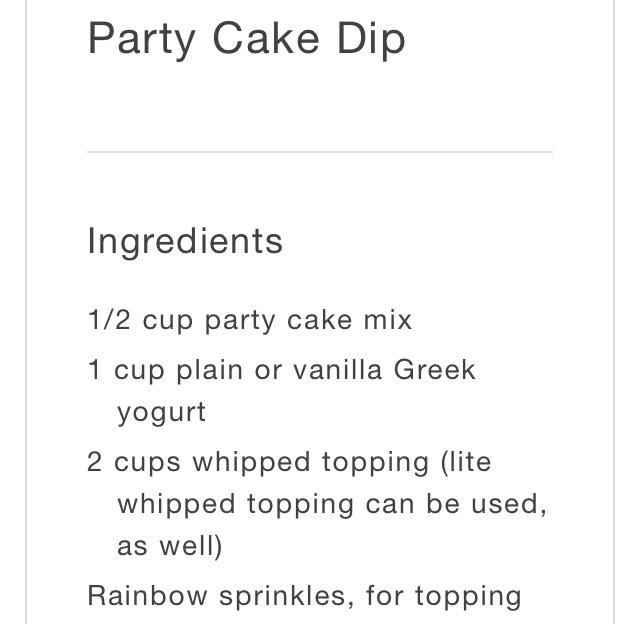 Party Cake Dip!