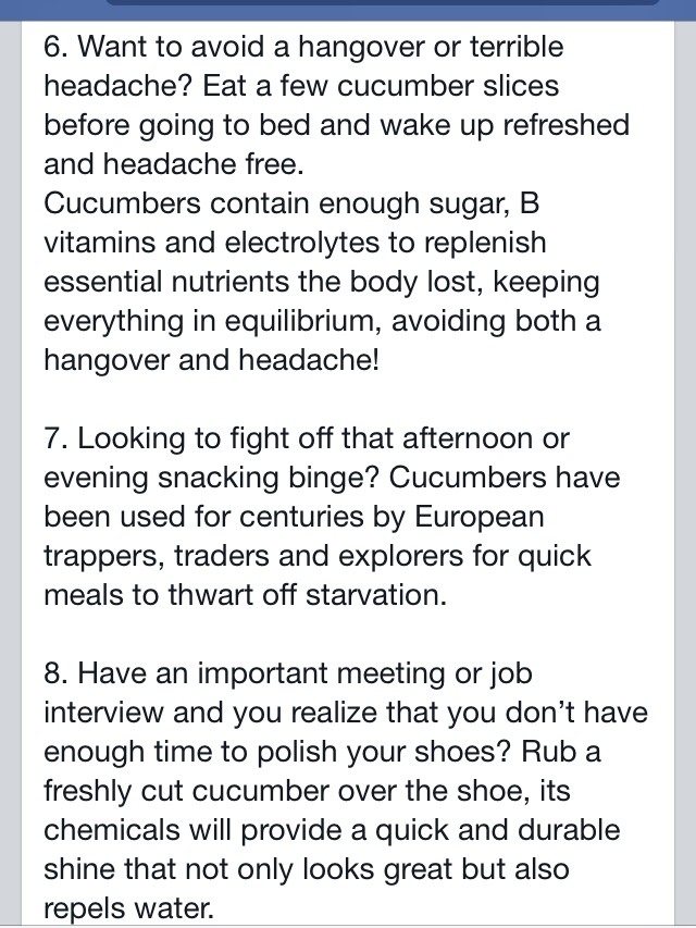 Cucumber Life Hacks