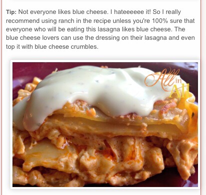 Buffalo Chicken Lasagna 👌✨👌