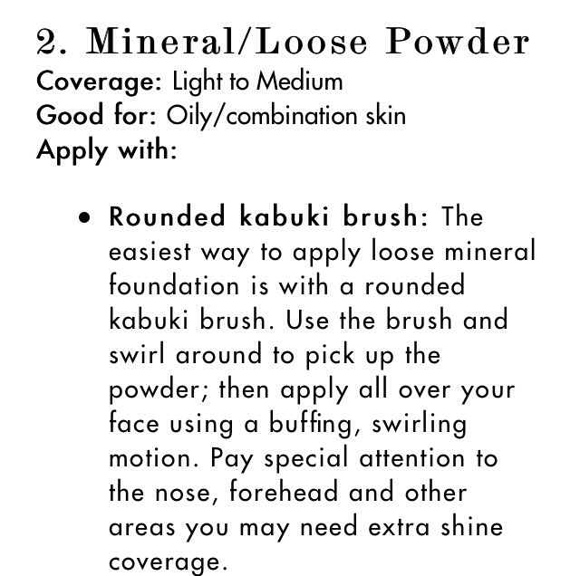 Foundation Application Guide! Liquid, Powder, Gel, Ect!!