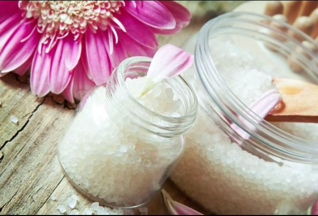 12. Bath Crystals
Say goodbye to expensive bath crystals. You can make your own at home by combining two cups of Epsom salt with a few drops of food coloring and a few drops of fragrance, such as eucalyptus or vanilla.
