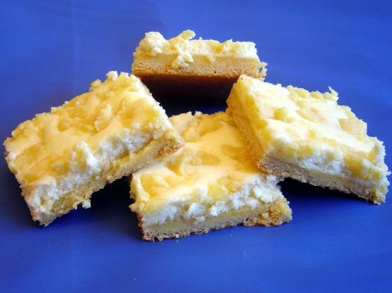 Cool completely and cut into bars.
Store in refrigerator.