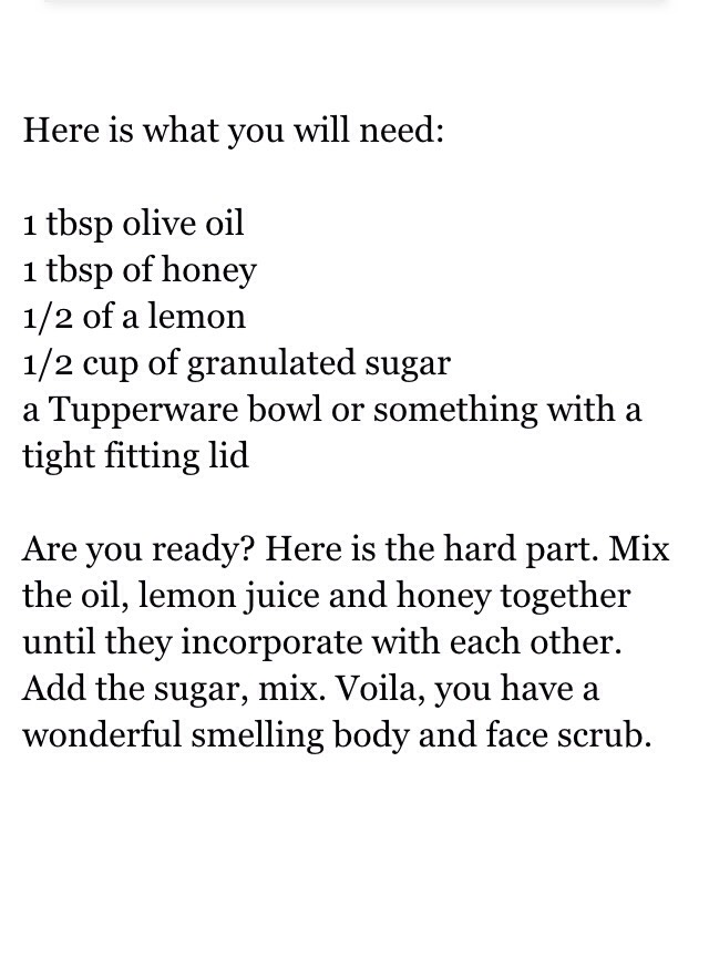 DIY Lemon And Sugar Scrub 