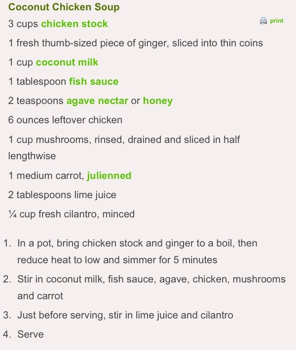 Coconut Chicken Soup