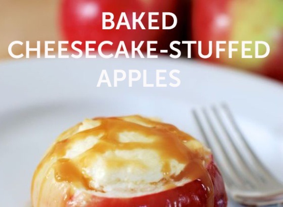 Baked cheesecake stuffed apples #perfect recipe for autumn