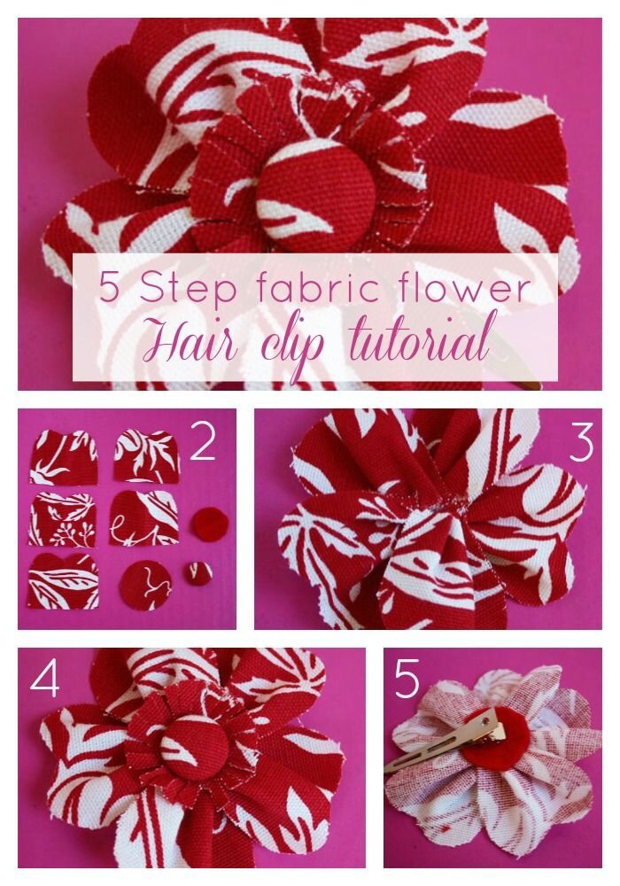 🌸✨DIY: Fabric Flower Hair Clips Tutorial✨🌸