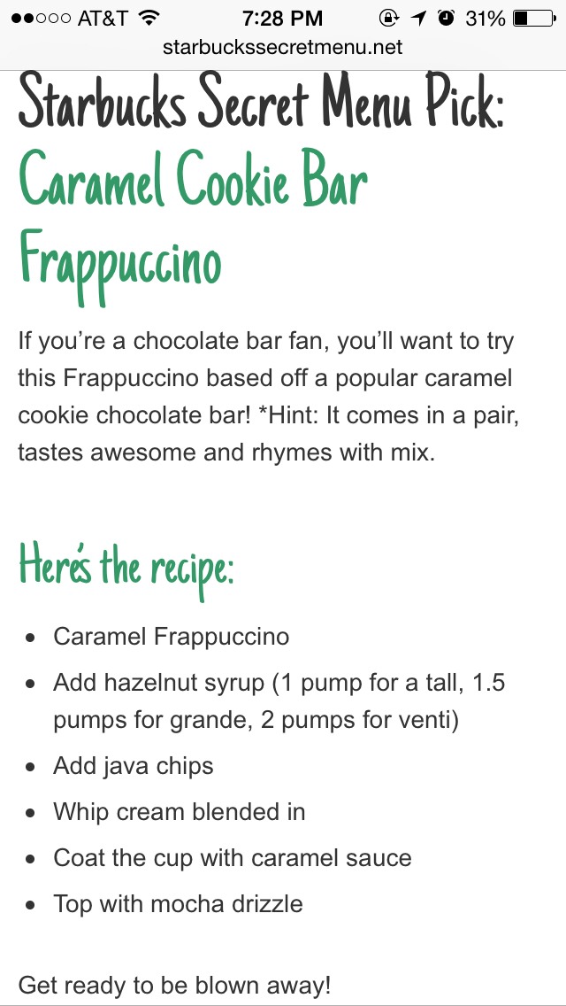 Starbuck Secret Menu Pt. 2