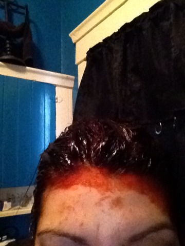 This is dark intense auburn permanent hair color.