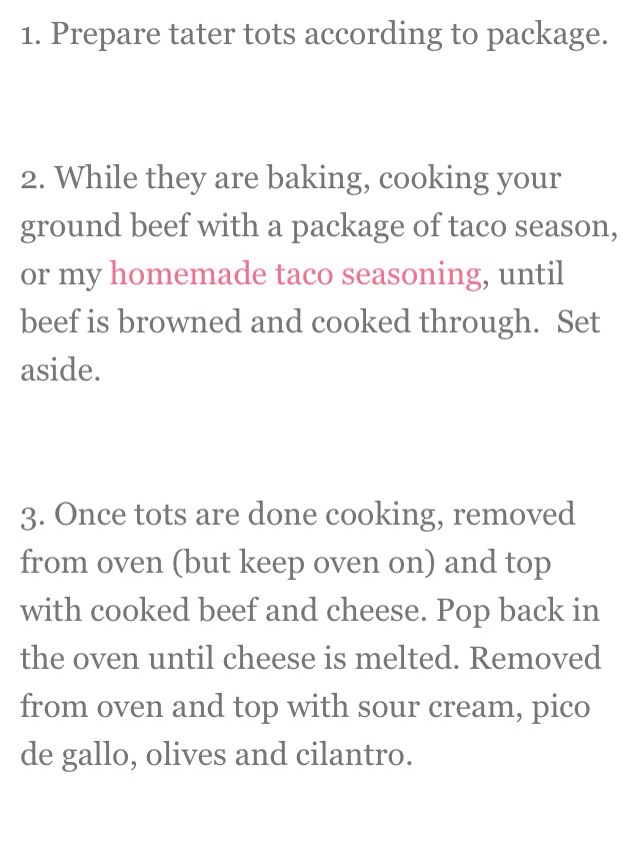 Tater Tot Nachos 🍴🍴