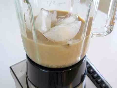 Depending on the strength of your blender, it may take a few stirs to get the ice moving.
