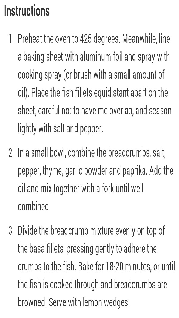 crispy fish bake healthy! step by step