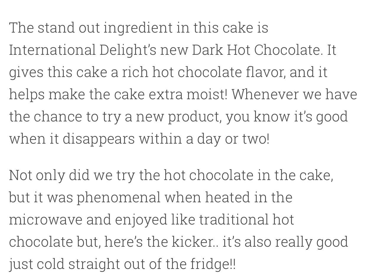 Hot Chocolate Cake. 😍😋😊